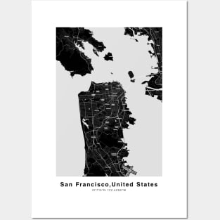 san francisco maps wall decor poster Posters and Art